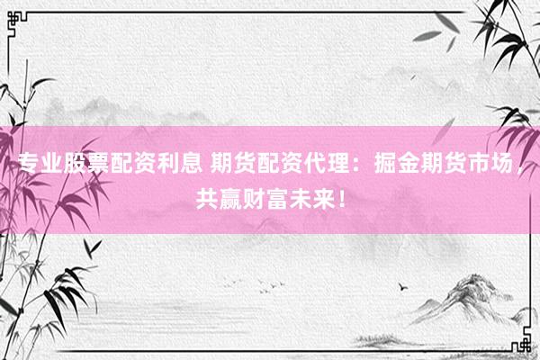 专业股票配资利息 期货配资代理：掘金期货市场，共赢财富未来！