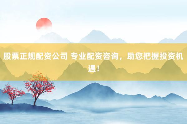 股票正规配资公司 专业配资咨询，助您把握投资机遇！