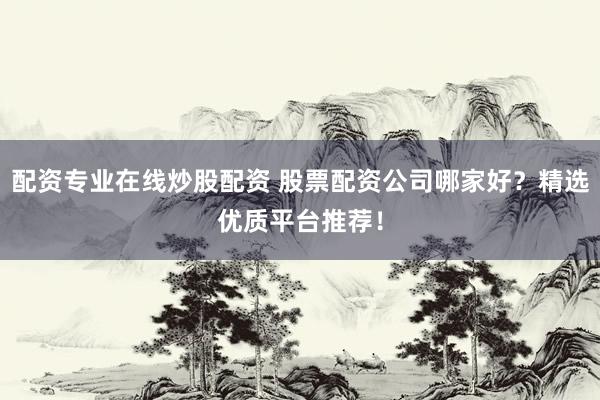 配资专业在线炒股配资 股票配资公司哪家好？精选优质平台推荐！