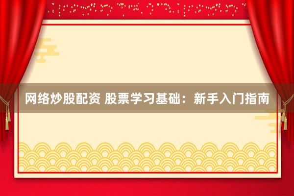 网络炒股配资 股票学习基础：新手入门指南