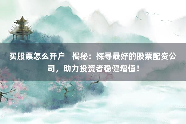 买股票怎么开户   揭秘：探寻最好的股票配资公司，助力投资者稳健增值！