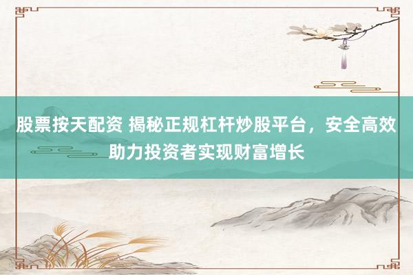 股票按天配资 揭秘正规杠杆炒股平台，安全高效助力投资者实现财富增长
