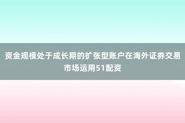 资金规模处于成长期的扩张型账户在海外证券交易市场运用51配资