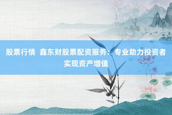 股票行情  鑫东财股票配资服务：专业助力投资者实现资产增值
