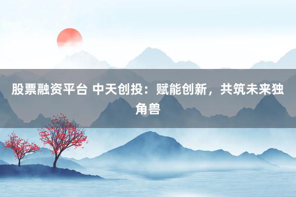 股票融资平台 中天创投：赋能创新，共筑未来独角兽