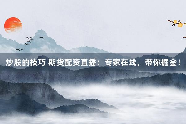 炒股的技巧 期货配资直播：专家在线，带你掘金！